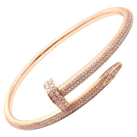 cartier bracelet clou diamant|cartier nail bracelet cost.